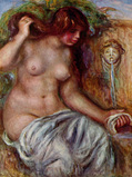 オーギュスト・ルノワール『泉による女』1895年 クリーヴランド美術館