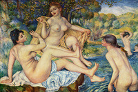 オーギュスト・ルノワール『浴女たち』1887年頃 フィラデルフィア美術館 「アングル風」の時代の代表作