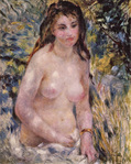 オーギュスト・ルノワール『陽光を浴びる裸婦』1875年 オルセー美術館