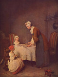 ジャン・シメオン・シャルダン『食前の祈り』1740　ルーヴル美術館