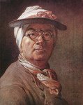 ジャン・シメオン・シャルダン『日除けをつけた自画像』1775　ルーヴル美術館