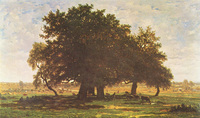 テオドール・ルソー『アプルモンの樫、フォンテーヌブローの森』1852 オルセー美術館