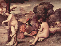 ティツィアーノ・ヴェチェッリオ『田園の合奏』1510年頃 ルーヴル美術館