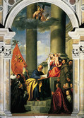 ティツィアーノ・ヴェチェッリオ『聖会話とペーザロ家の寄進者たち』1519年 - 1526年 フラーリ聖堂