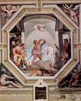 ドメニコ・ベッカフーミ『スプリウス・ カッシウスの打ち首』（1532年 - 1535年）フレスコ/シエナ絵画館