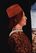 エルコレ・デ・ロベルティ『ジョヴァンニ2世・ベンティヴォーリョ』（1480年頃）ナショナル・ギャラリー (ワシントン)