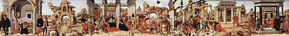 エルコレ・デ・ロベルティ『聖ビセンテ・フェレルの奇跡』（1473年頃）バチカン絵画館