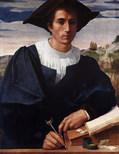フランチャビージオ『jungen Mannesの肖像』（1522年）ベルリン絵画館
