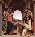 ペルジーノ『聖ベルナルドゥスの幻視』1493年頃、アルテ・ピナコテーク収蔵