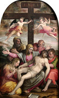 プロスペロー・フォンターナ『キリスト降架』1563年、油彩、ポプラ材（ニュー・サウス・ウェールズ州立美術館）