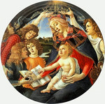 サンドロ・ボッティチェッリ『ザクロの聖母』1487年、ウフィツィ美術館所蔵