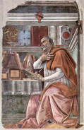 サンドロ・ボッティチェッリ『書斎の聖アウグスティヌス』1480年、オニサンティ聖堂