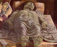 アンドレア・マンテーニャ『死せるキリスト』1490年代　ブレラ絵画館（ミラノ）