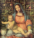ベルナルディーノ・ルイーニ『バラの聖母』ブレラ美術館蔵
