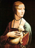 レオナルド・ダ・ヴィンチ『白貂を抱く貴婦人』1485-90年、チャルトリスキ美術館収蔵
