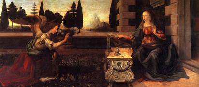レオナルド・ダ・ヴィンチ『東方三博士の礼拝』1481-1482、未完、ウフィツィ美術館蔵