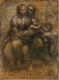 レオナルド・ダ・ヴィンチ『聖アンナと聖母子と幼児聖ヨハネ』1499 - 1500、ナショナルギャラリー (ロンドン)蔵