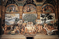 マントヴァのパラッツォ・デル・テに描かれたフレスコ画、『クピドとプシューケーの結婚披露宴』